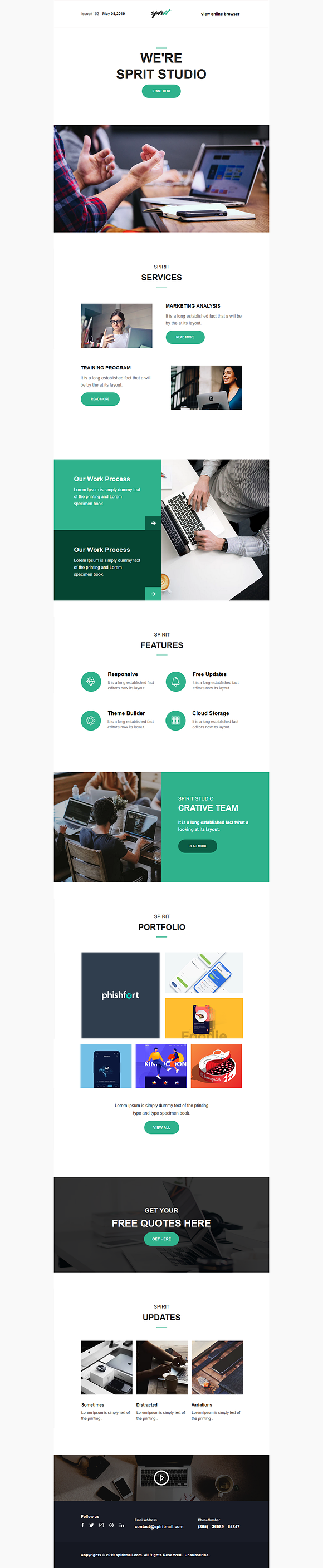 Unlimited - 30 Email Templates set in Mailchimp Templates - product preview 8
