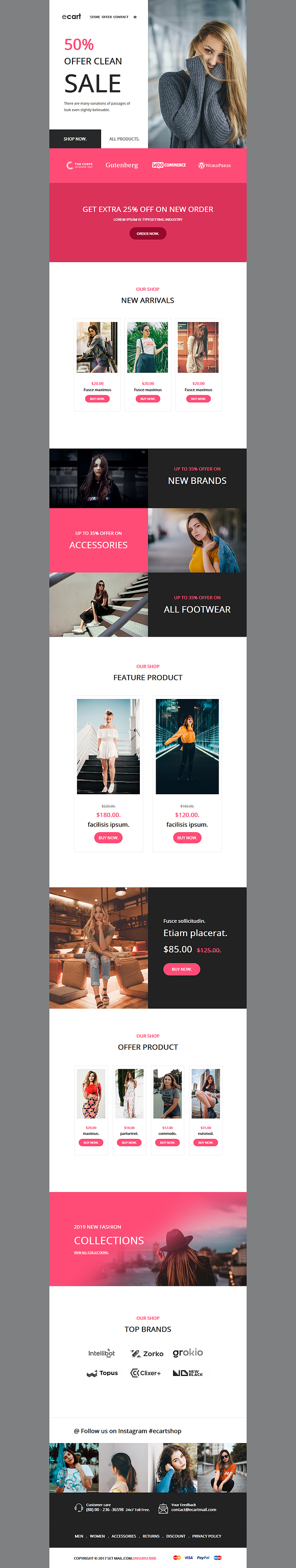 Unlimited - 30 Email Templates set in Mailchimp Templates - product preview 9