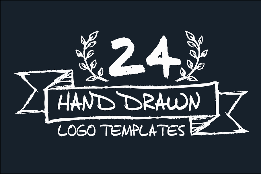 24 Hand Drawn Logo Templates in Logo Templates - product preview 8