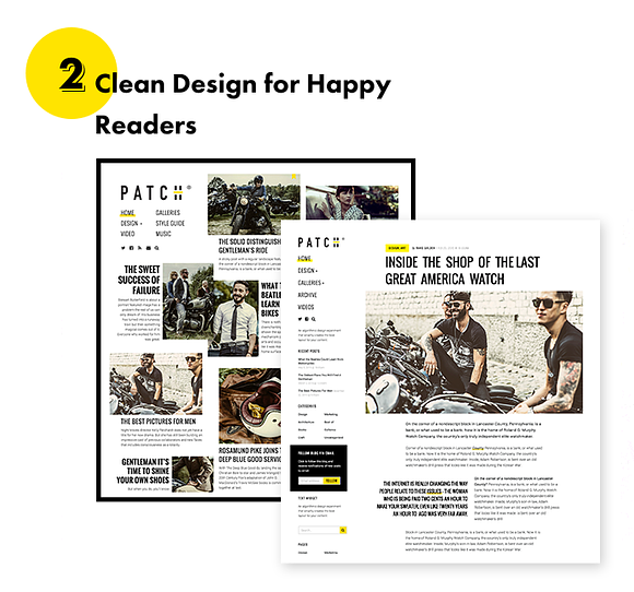 PATCH - A Newspaper-Inspired Theme in WordPress Magazine Themes - product preview 1