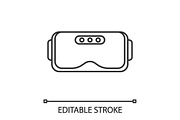 VR headset linear icon