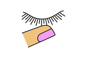 Stop touching eyelashes color icon