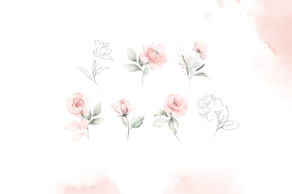 Gentle Touch Watercolor collection in Illustrations - product preview 9