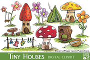TINY HOUSES - Digital Clipart