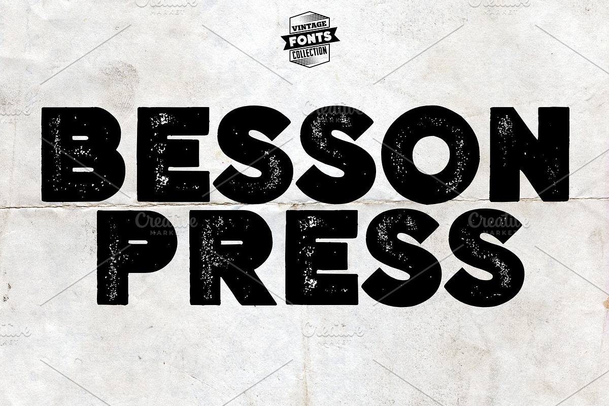 Besson - 2 vintage fonts in Display Fonts - product preview 8