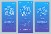 Leadership skills mobile app pages