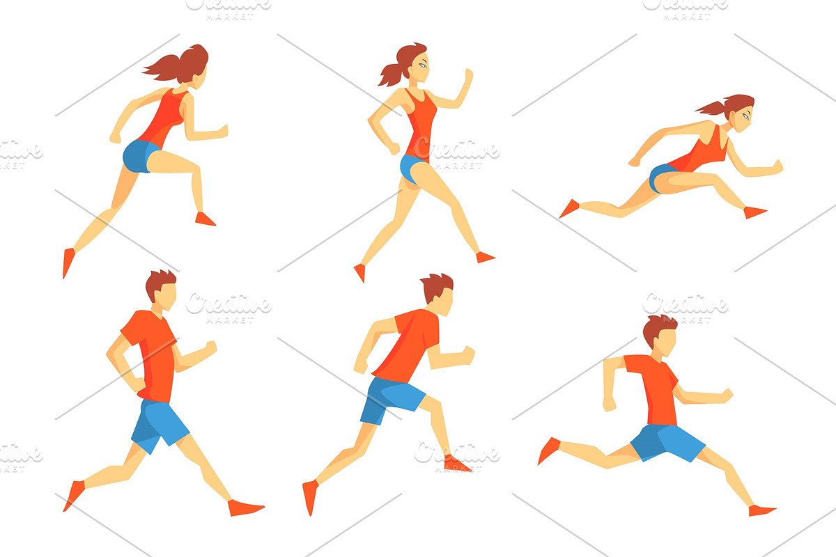 Flat vector set of people in in Illustrations - product preview 8