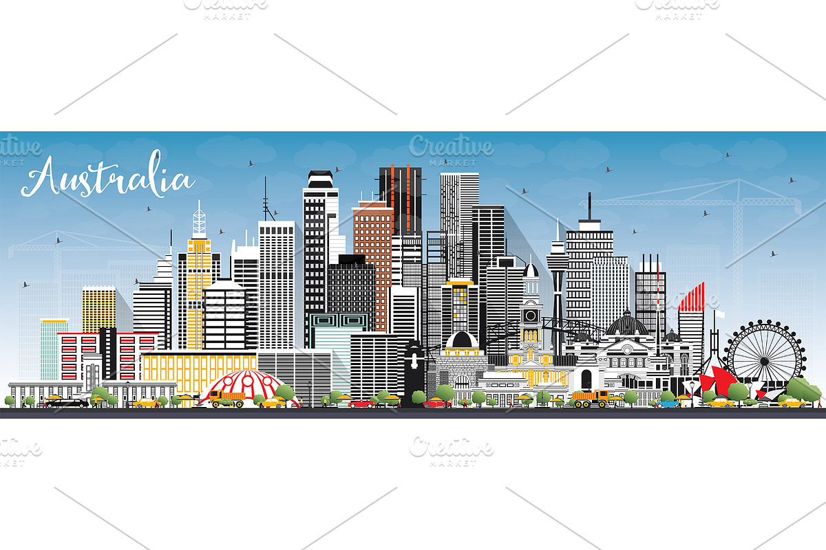 Australia City Skyline in Illustrations - product preview 8