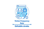 Visitor frequency rate concept icon