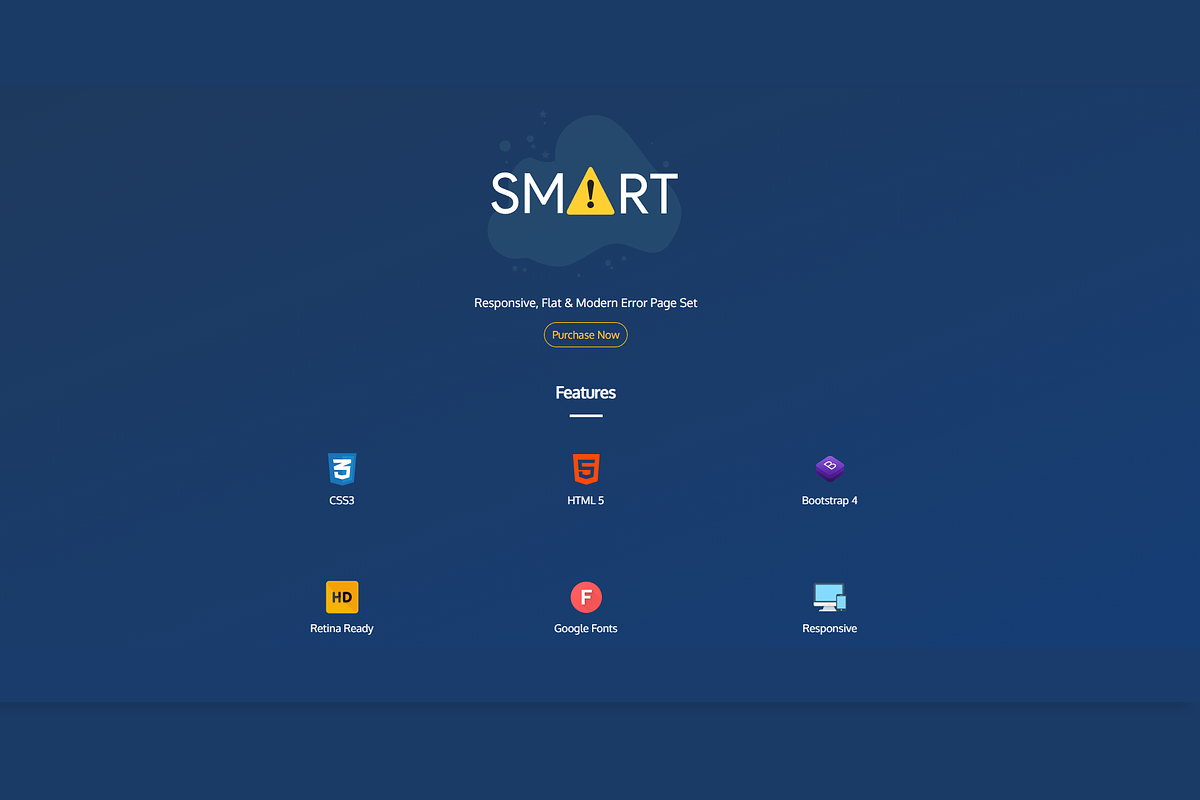 SMART | Responsive,Modern Error Page in HTML/CSS Themes - product preview 8