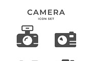 Set icons of camera and photography