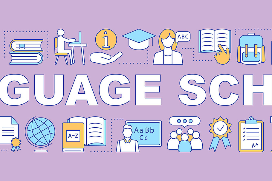 Language courses for kids banner in Web Elements - product preview 8