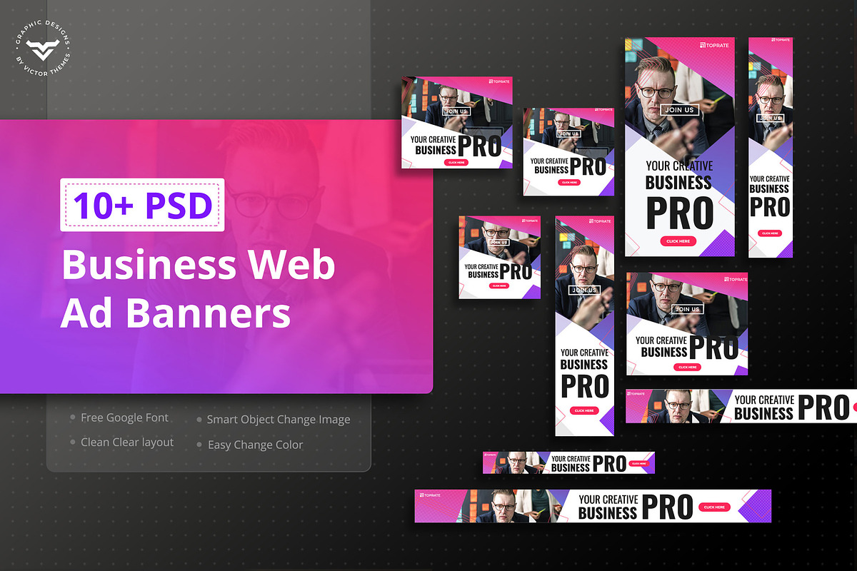 Business Corporate Web Ad's Banner in Web Elements - product preview 8