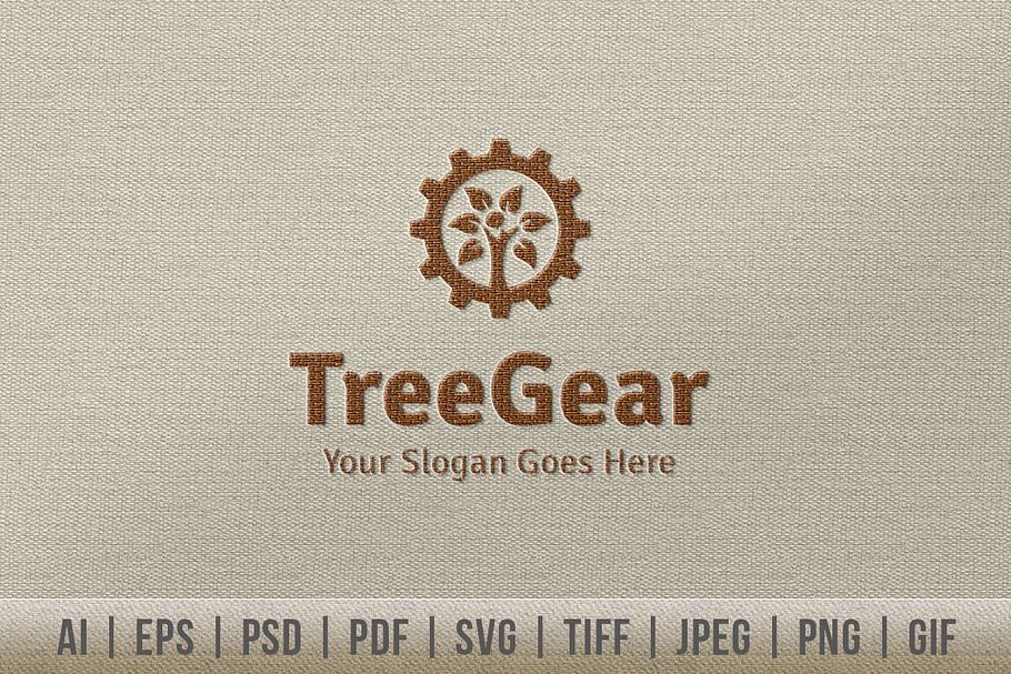 Tree Gear Logo in Logo Templates - product preview 8