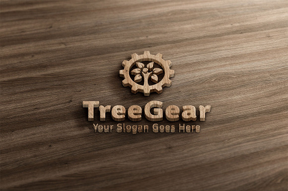 Tree Gear Logo in Logo Templates - product preview 2