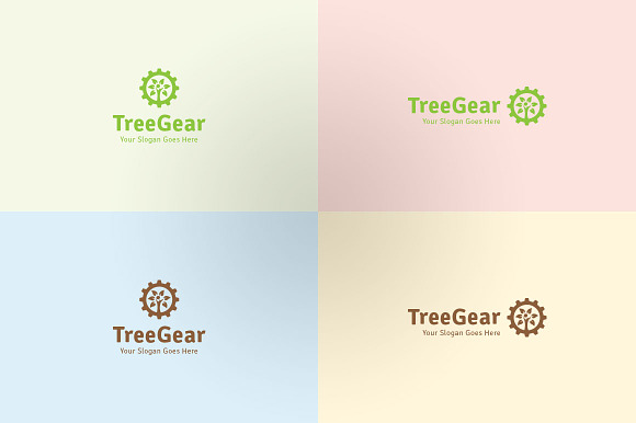 Tree Gear Logo in Logo Templates - product preview 3