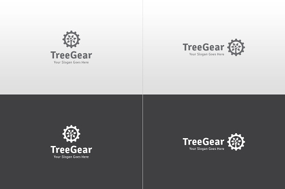 Tree Gear Logo in Logo Templates - product preview 4