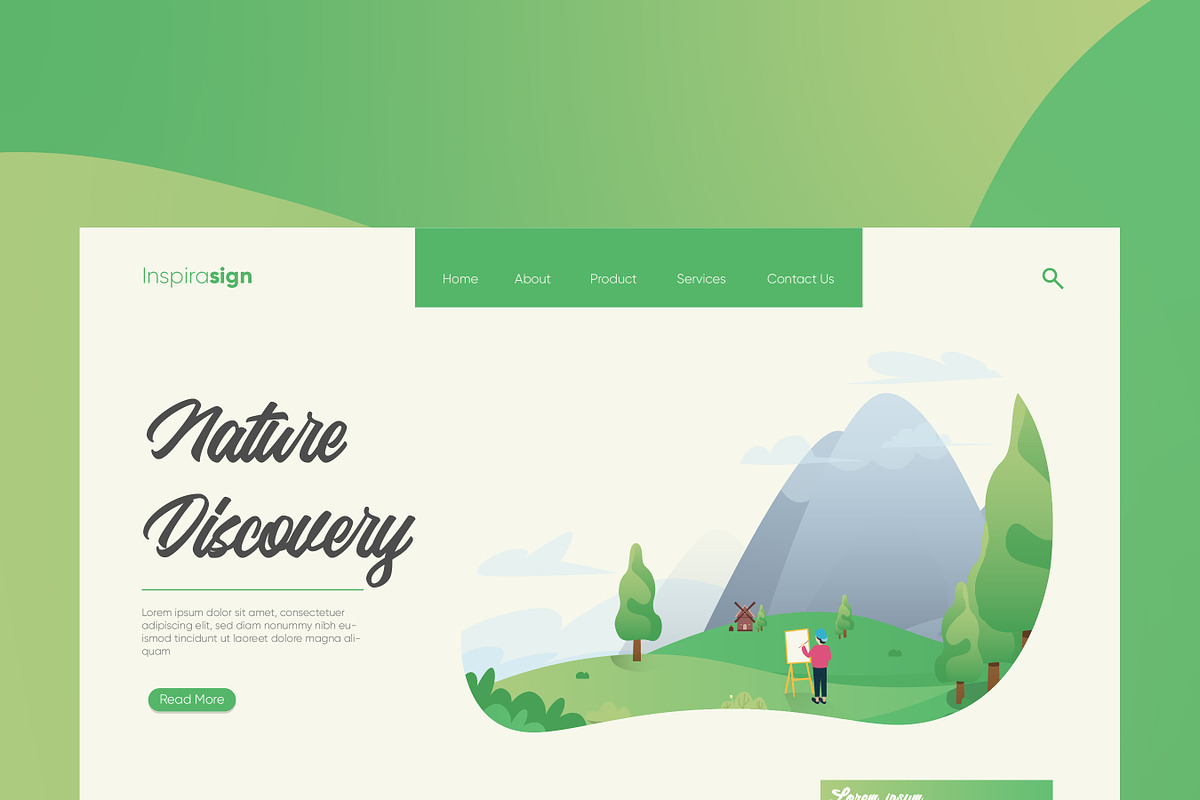 Discover Nature - Banner & Landing P in Web Elements - product preview 8