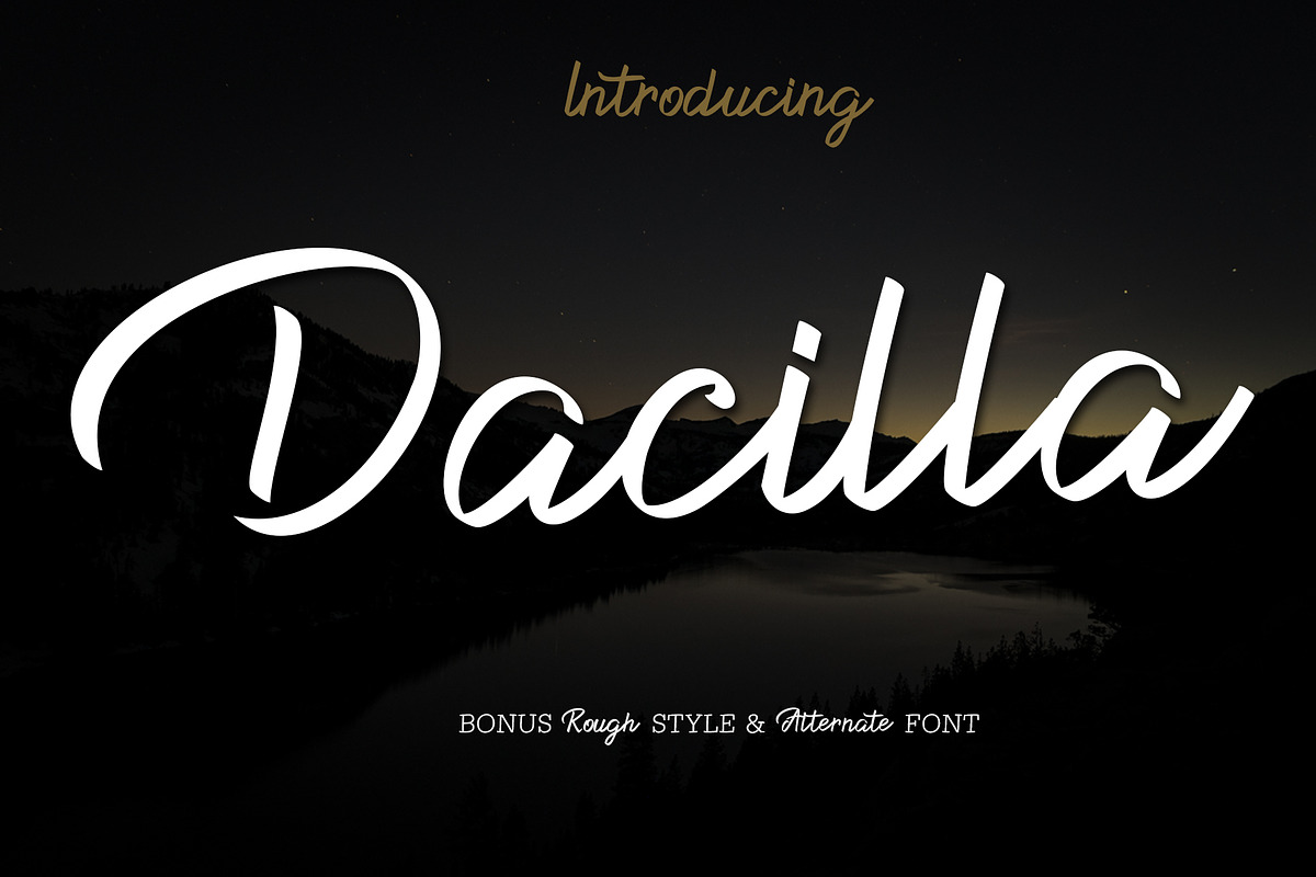 Dacilla Script in Script Fonts - product preview 8