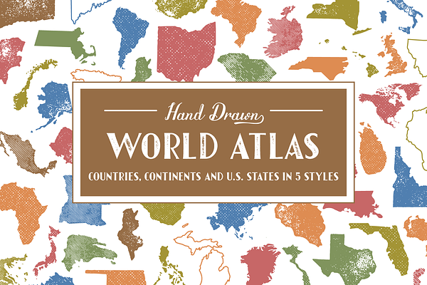 Hand-Drawn World Atlas