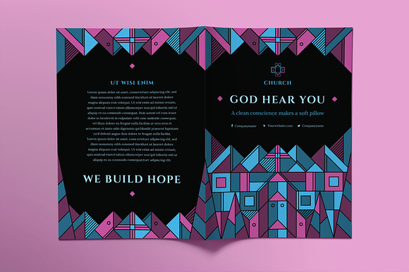 Church Brochure Bifold in Brochure Templates - product preview 1