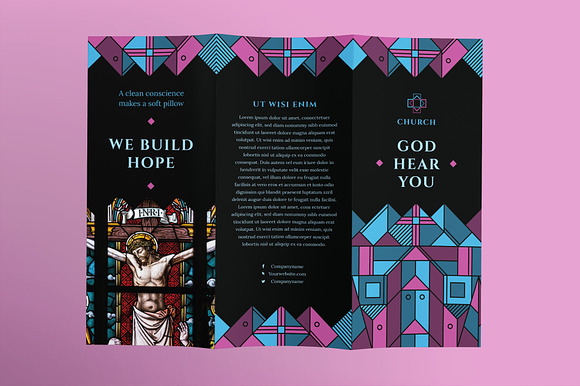 Church Brochure Trifold in Brochure Templates - product preview 1