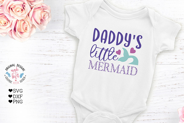 Daddy's little mermaid Cut file