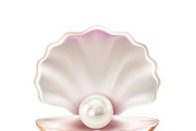 Pearl shining in open shell
