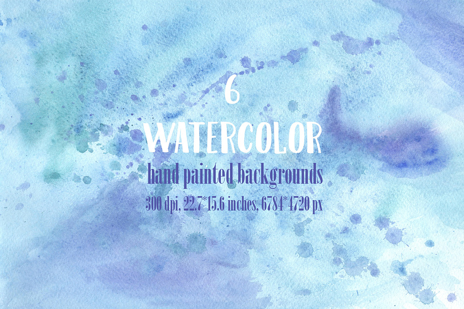 6 Watercolor Backgrounds