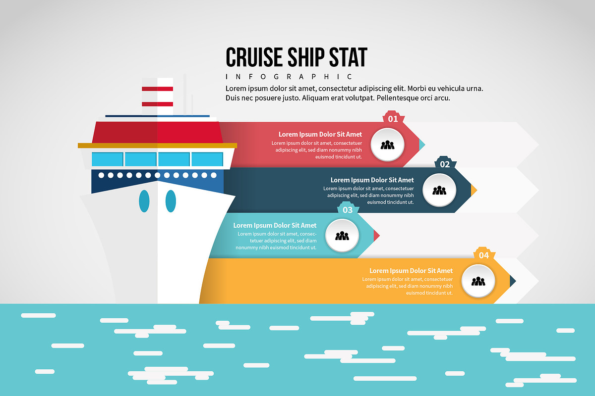 Cruise Ship Stat Infographic in Web Elements - product preview 8