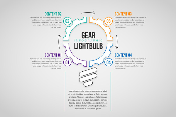 Gear Lightbulb Infographic