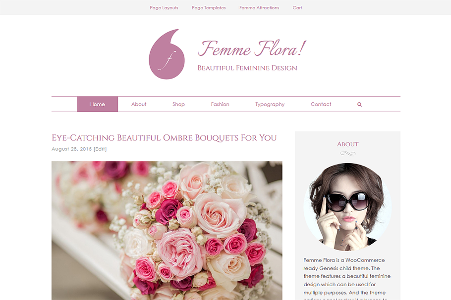 Femme Flora WordPress Feminine Theme