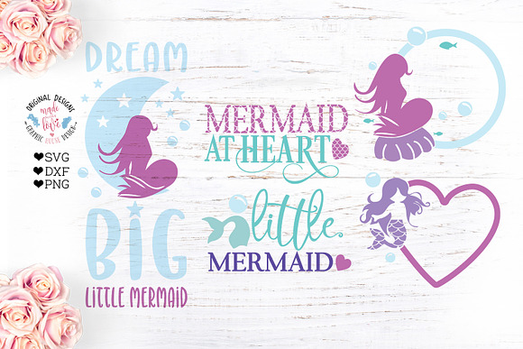 Mermaid Cut Files Bundle in Illustrations - product preview 2