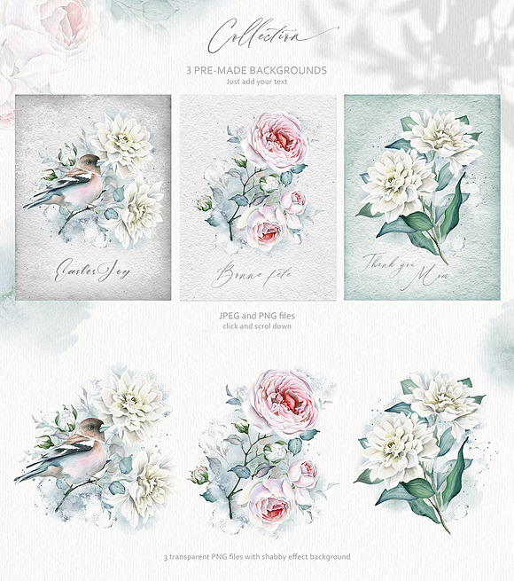 Watercolor FLORAL Improvisation V.1 in Illustrations - product preview 7