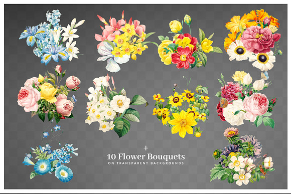 Colorful Flowers Graphics Bundle in Illustrations - product preview 12