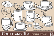 COFFEE AND TEA - Digital Stamps