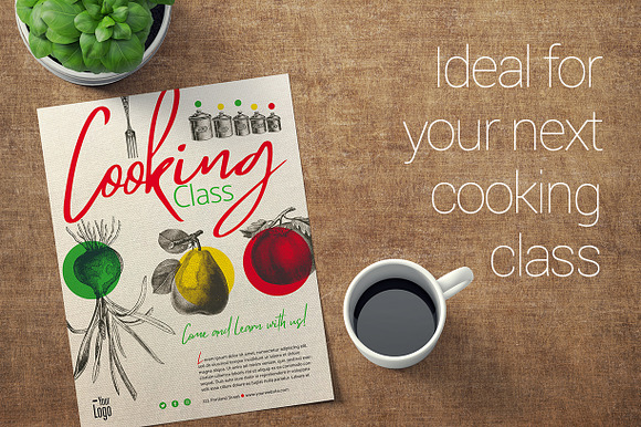 Vintage Cooking Class template in Flyer Templates - product preview 3