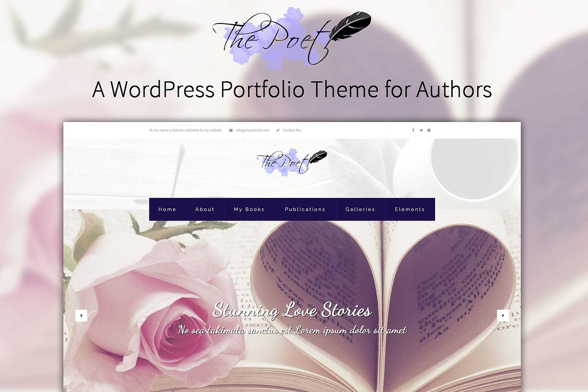 ThePoet - Author Portfolio Theme in WordPress Portfolio Themes - product preview 8