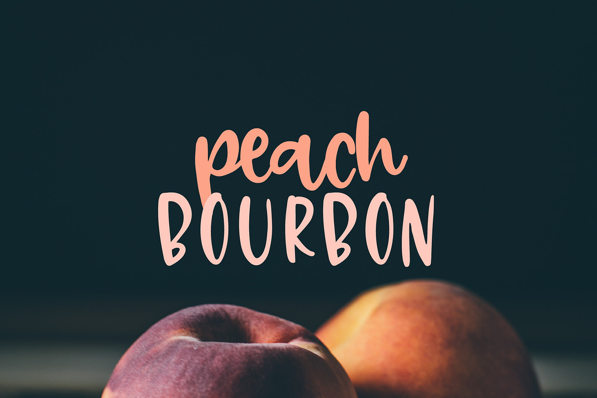 Peach Bourbon in Display Fonts - product preview 8
