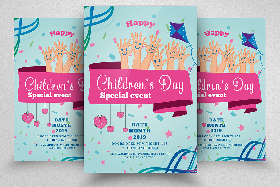 Happy Children Day Flyer in Flyer Templates - product preview 8