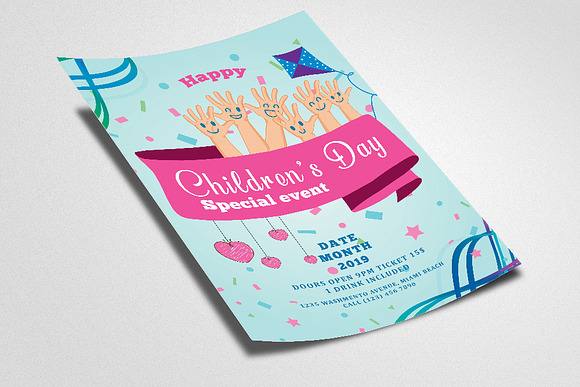Happy Children Day Flyer in Flyer Templates - product preview 1
