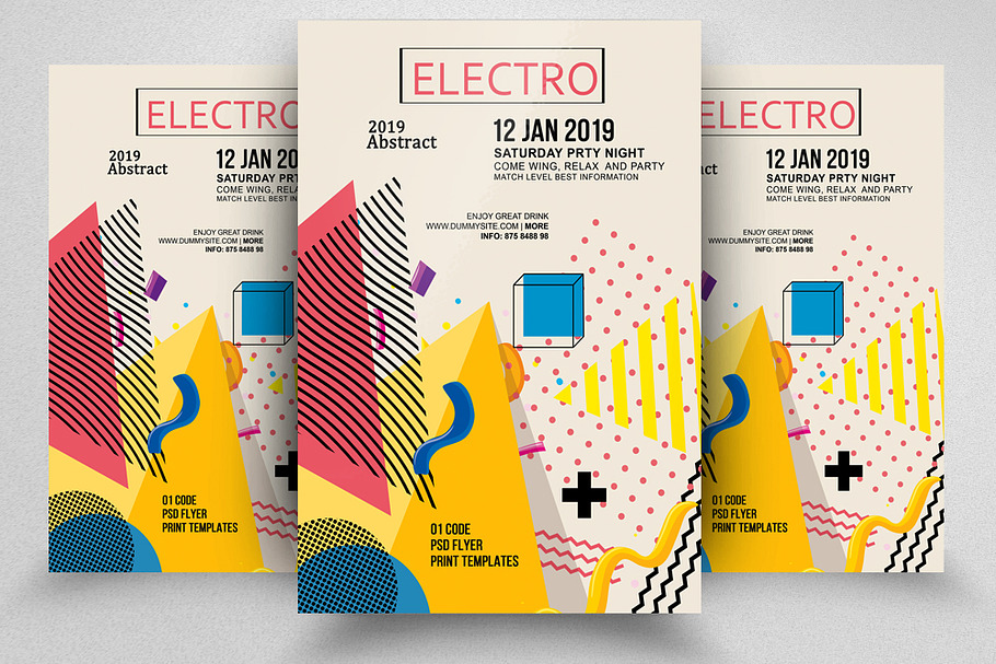 Electro Flyer Template in Flyer Templates - product preview 8