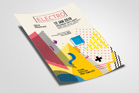 Electro Flyer Template in Flyer Templates - product preview 1