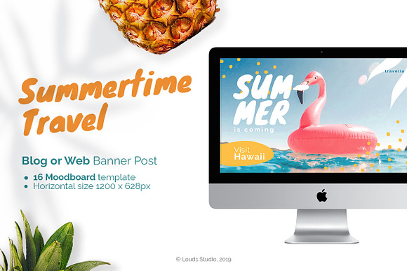Summer Traveling Social Media Pack in Instagram Templates - product preview 3