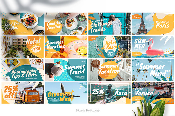 Summer Traveling Social Media Pack in Instagram Templates - product preview 4