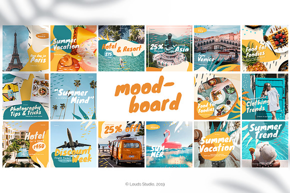 Summer Traveling Social Media Pack in Instagram Templates - product preview 5