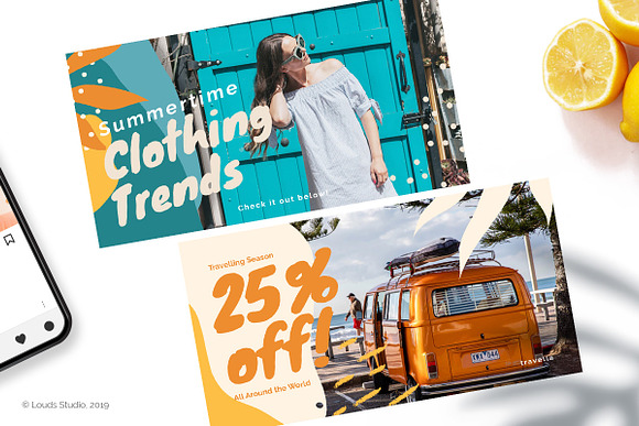 Summer Traveling Social Media Pack in Instagram Templates - product preview 6