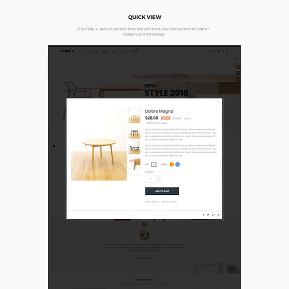 Estilo Furniture  Prestashop 1.7.6x in Bootstrap Themes - product preview 8