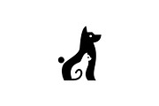 dog cat pet logo vector icon