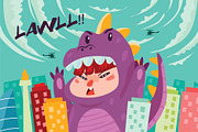 Monster Kid - Vector Illustration
